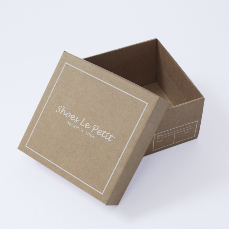 Brintel caja automontable zapatos carton kraft diseño gráfico artes gráficas imprenta etiquetas bolsas packaging display imagen plv
